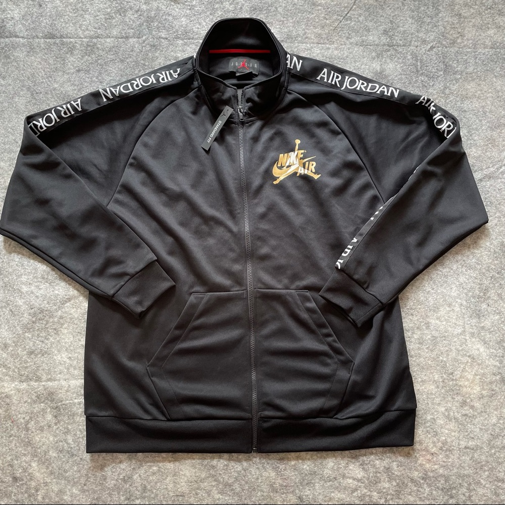 NEW Air Jordan Track Jacket Men XL Black Jumpman